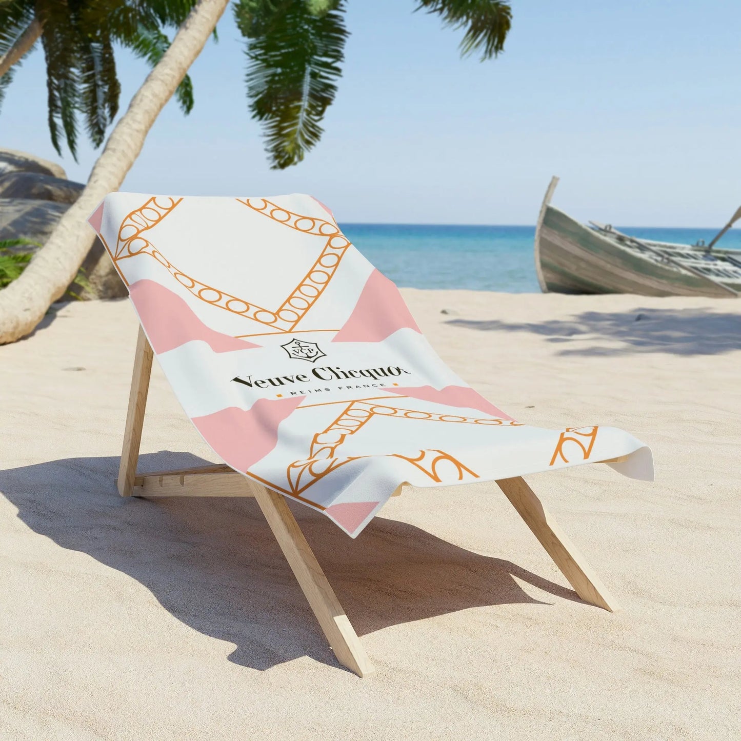 Veuve Beach Towel Printify
