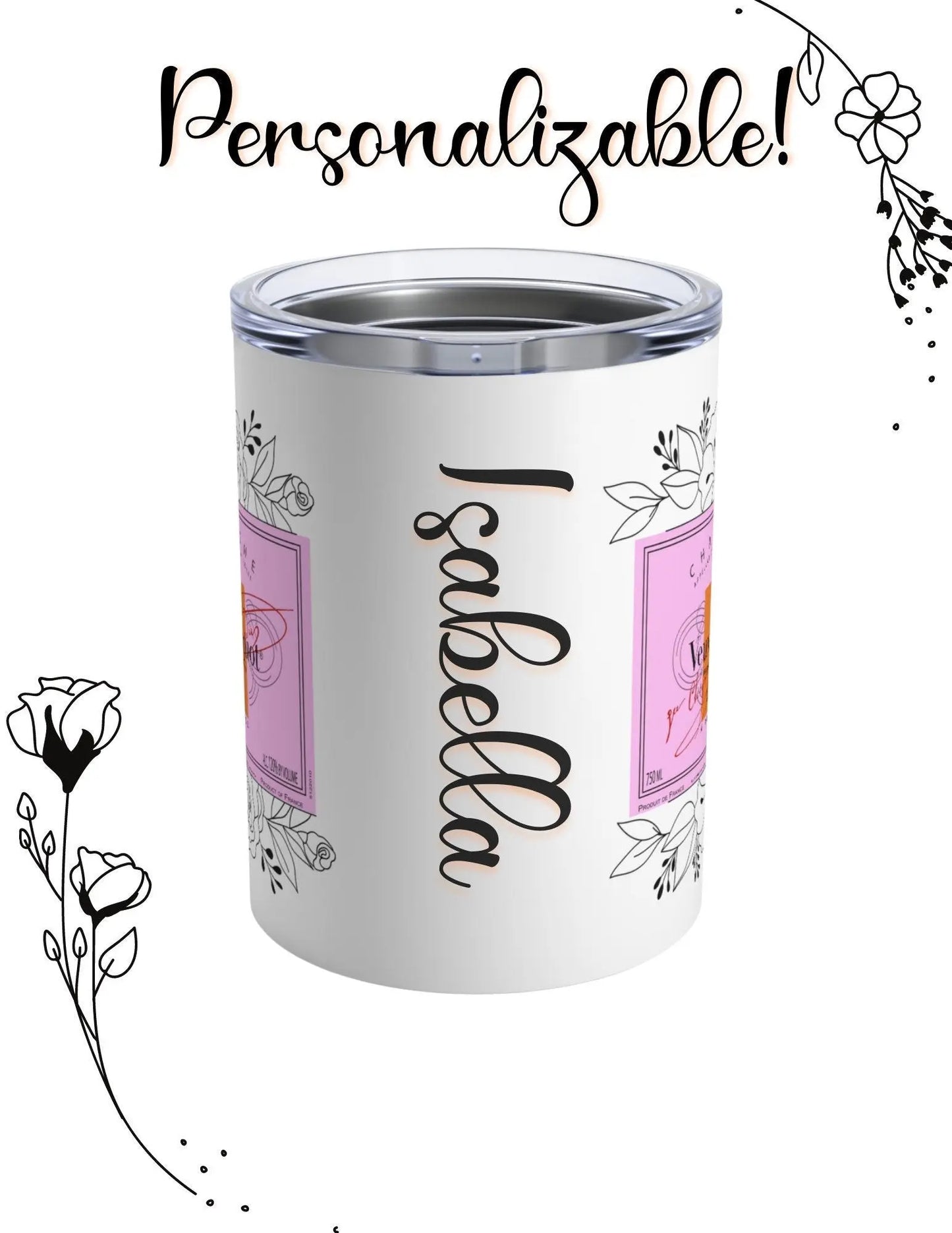 Veuve Pink Champagne label 10 oz Highboy Tumbler Gift for Bridesmaids birthday girl bridal bachelorette party Rendez Veuve Before Vows Latchkey