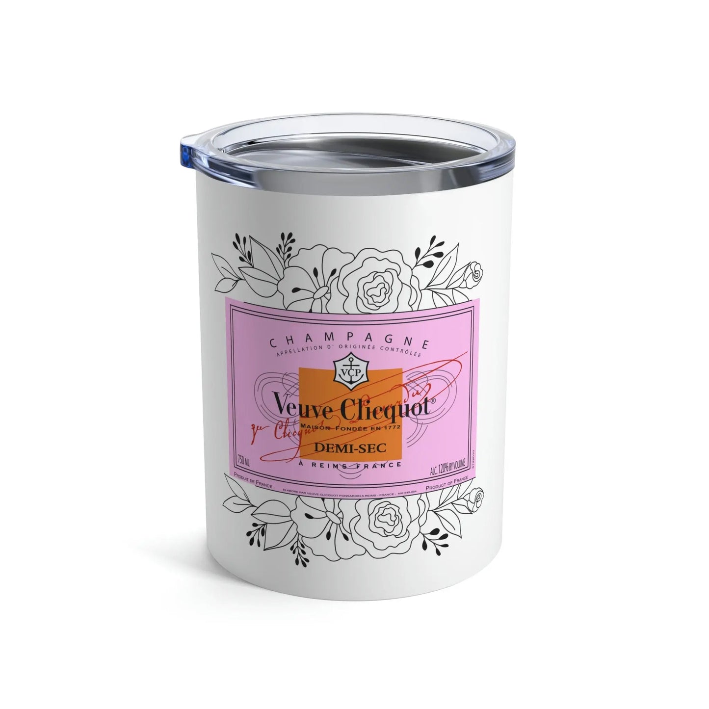 Veuve Pink Champagne label 10 oz Highboy Tumbler Gift for Bridesmaids birthday girl bridal bachelorette party Rendez Veuve Before Vows Latchkey