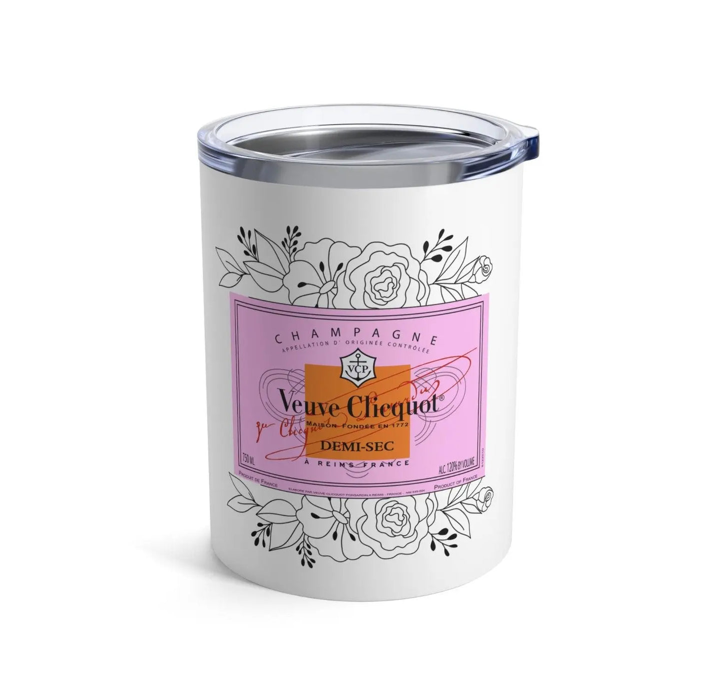Veuve Pink Champagne label 10 oz Highboy Tumbler Gift for Bridesmaids birthday girl bridal bachelorette party Rendez Veuve Before Vows Latchkey