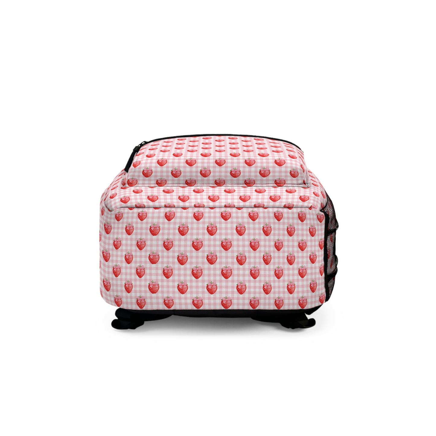 Berry Sweet Strawberry Gingham Personalizable Backpack