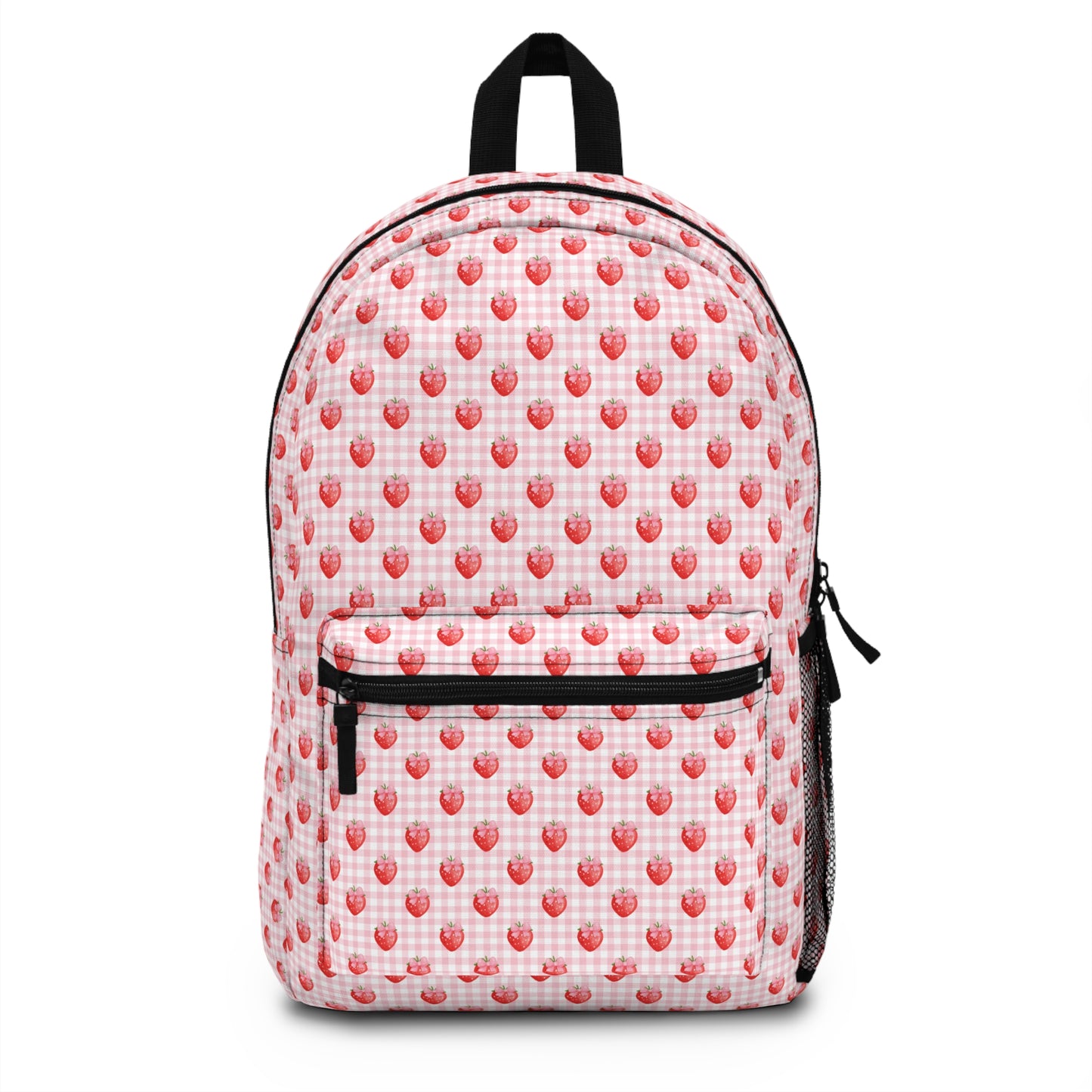 Berry Sweet Strawberry Gingham Personalizable Backpack