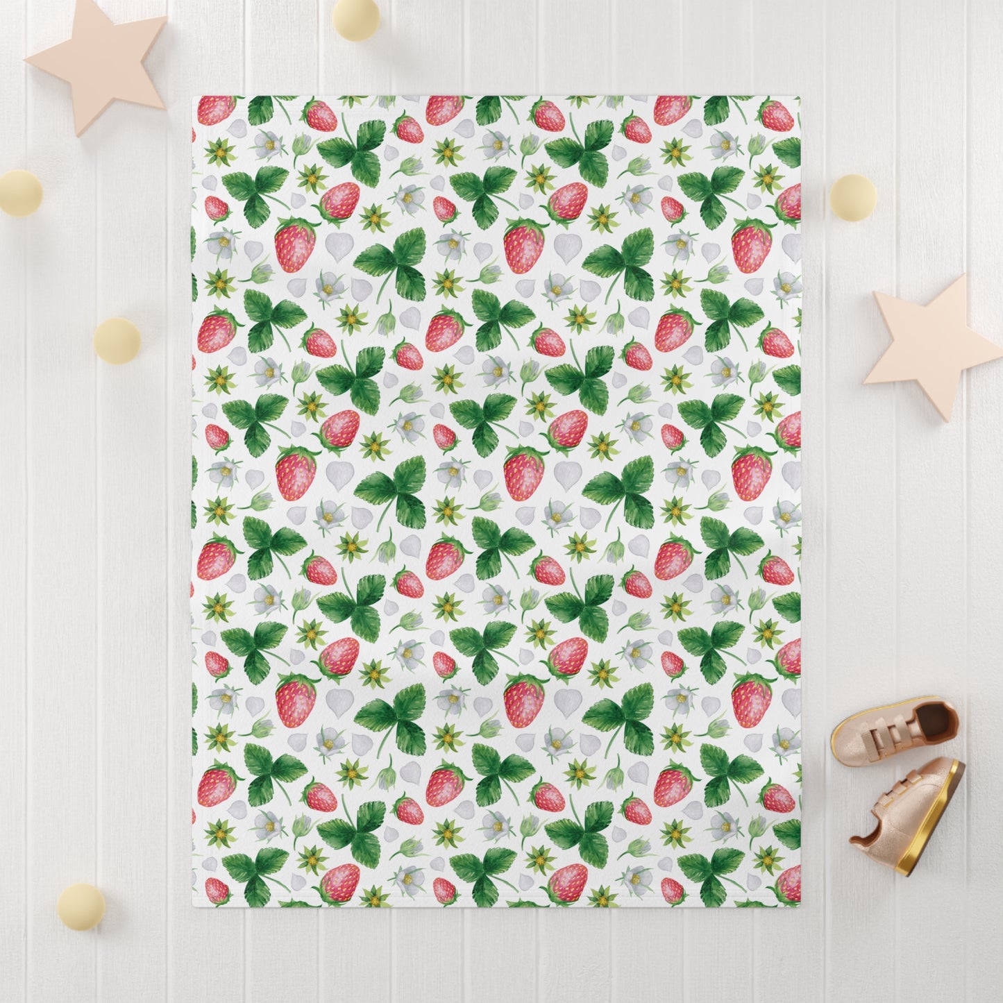 Berry Sweet Soft Fleece Baby Blanket