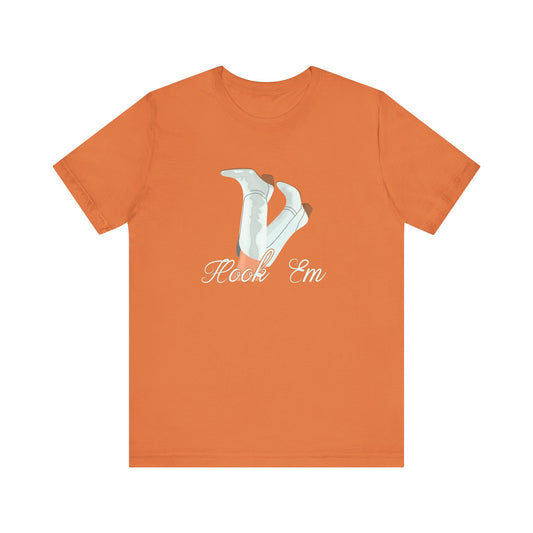 Hook Em Cowgirl Texas Unisex Jersey Tee