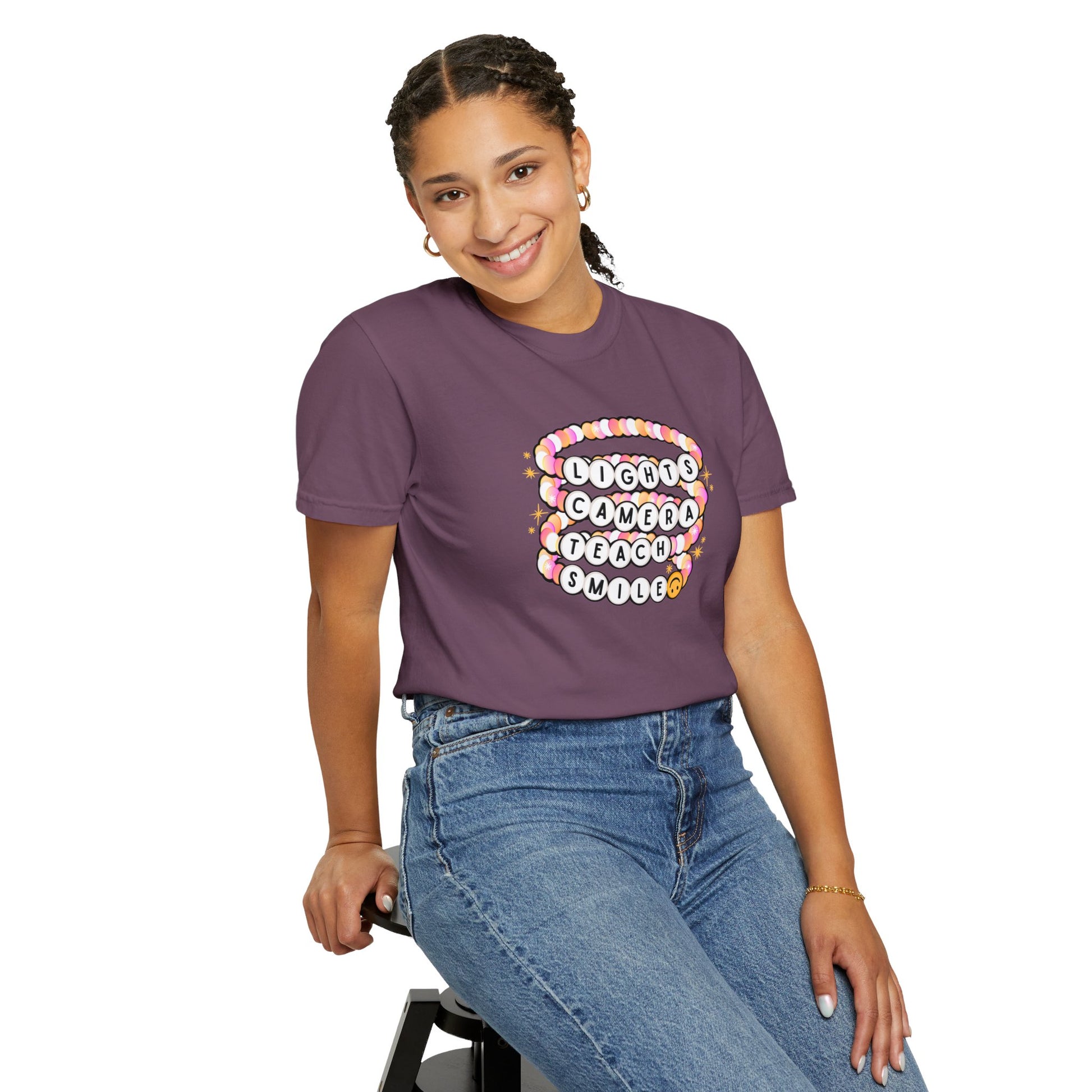 Lights Camera Teach Smile TTPD Shirt for Teachers - Latchkey