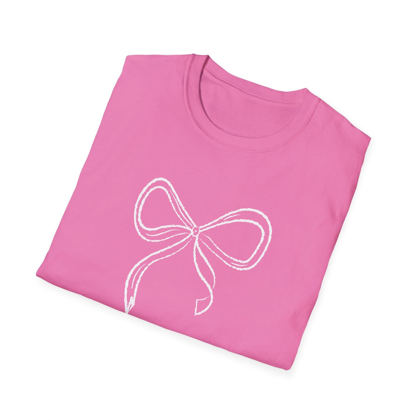 Coquette Bow Softstyle T-Shirt for Valentines and Brides