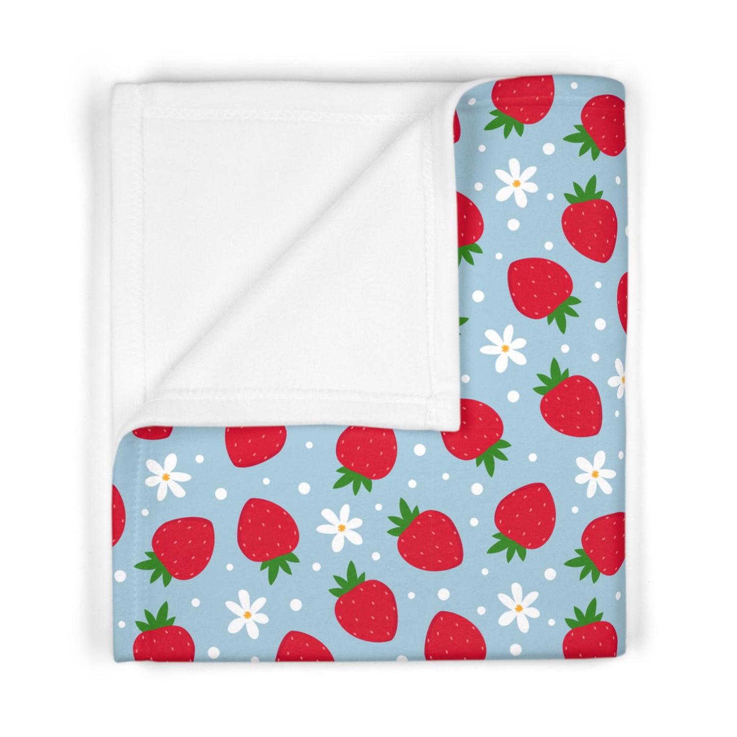 Berry Sweet Daisy Soft Fleece Baby Blanket