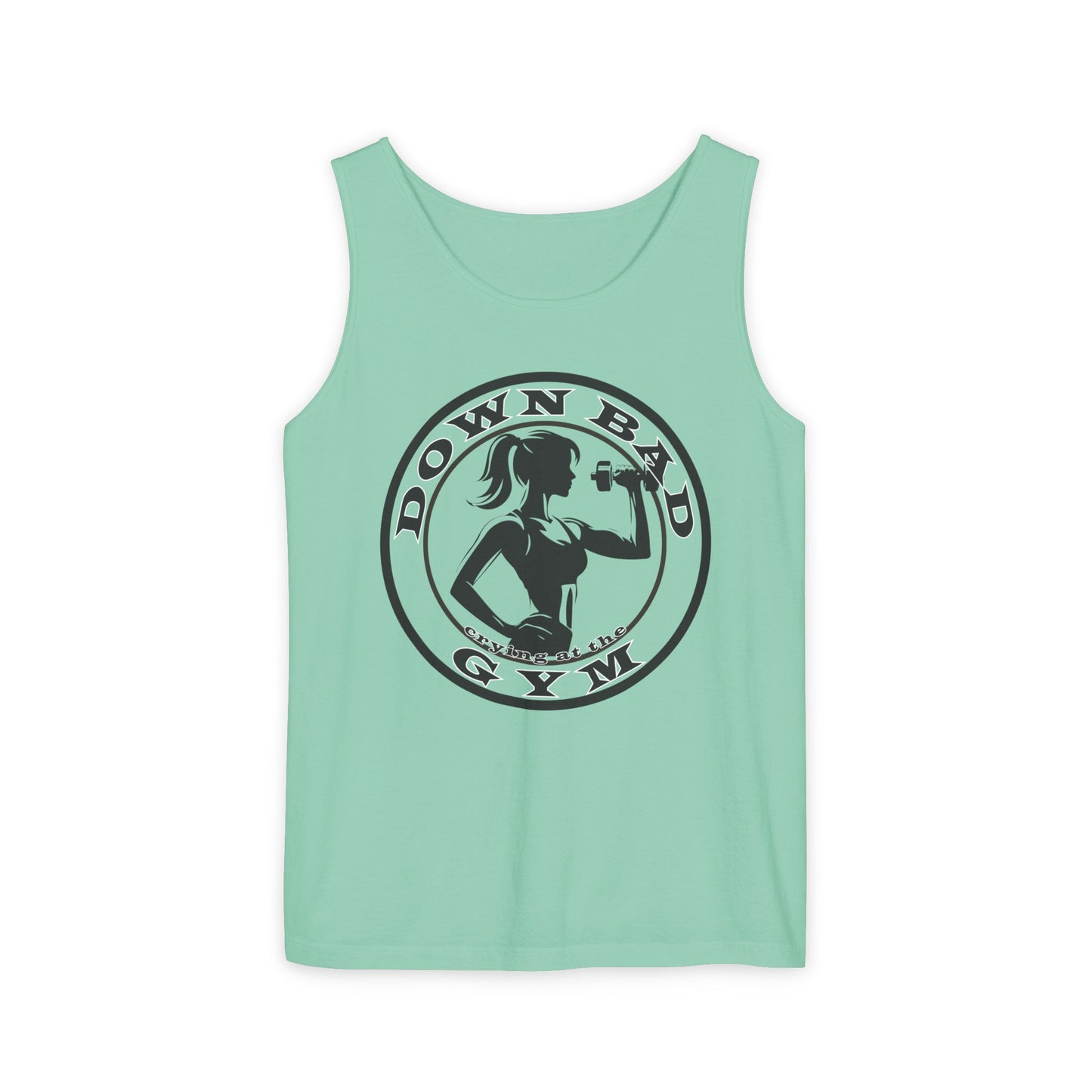 Down Bad Vintage Gym Logo Garment-Dyed Sleeveless Tank Top
