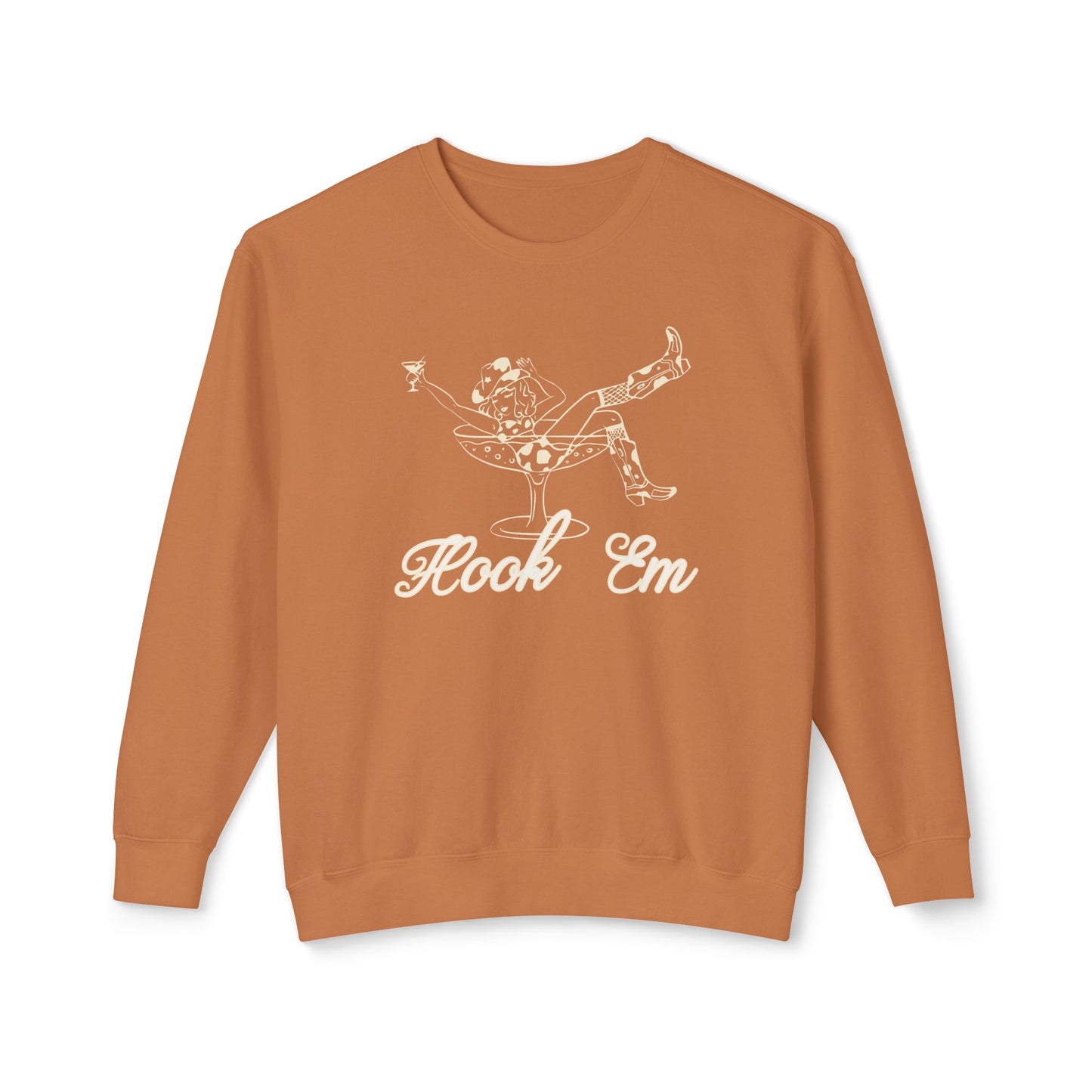 Cowgirl Crewneck Sweatshirt - Hook Em Cocktail Design