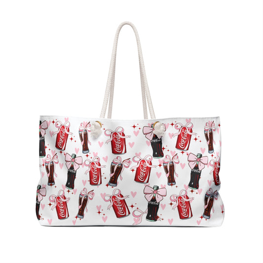 Weekender Bag - Coca Cola Coquette Bow Print