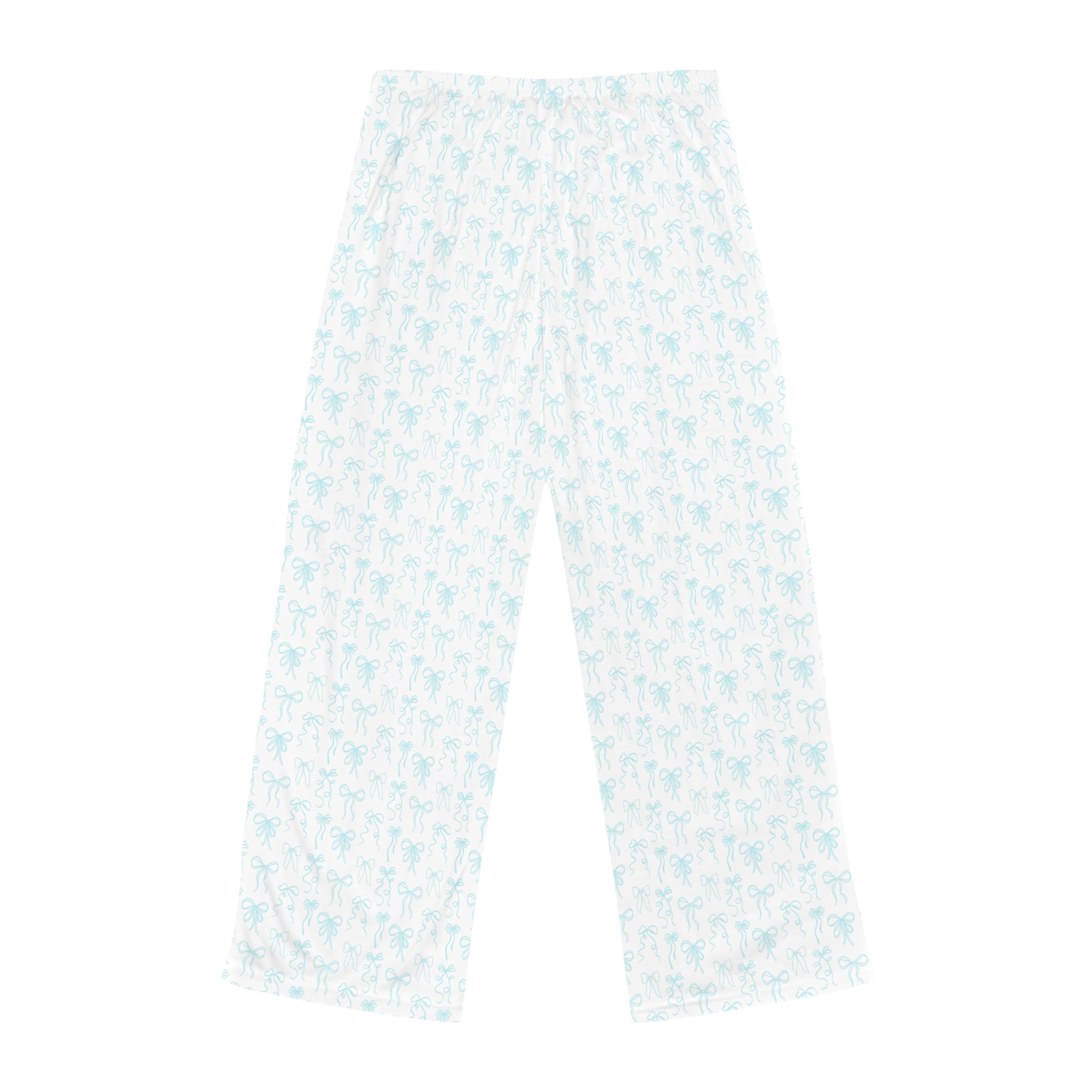 Tiffany Blue Coquette Bow Patterned Women's Pajama Pants - Latchkey 