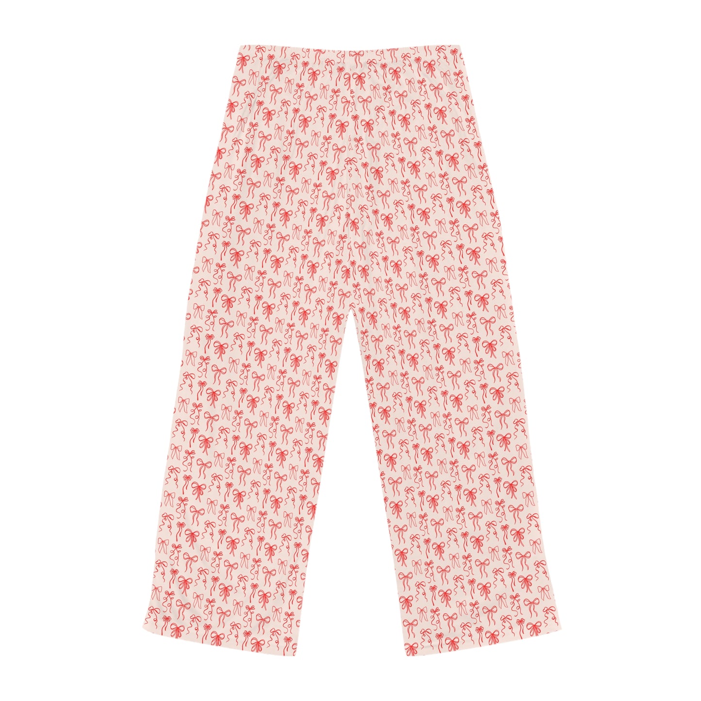 Pink and Red Coquette Bow Patterned Women's Pajama Pants