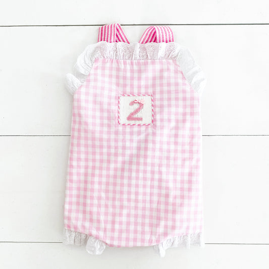 Girls Second Birthday Smocked Bubble - Latchkey 