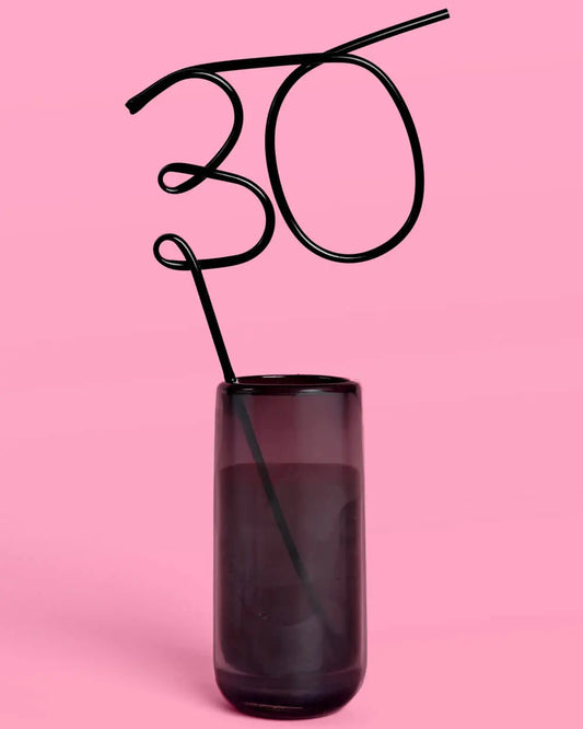 30 XL Straw - XL matte black straw xo, Fetti