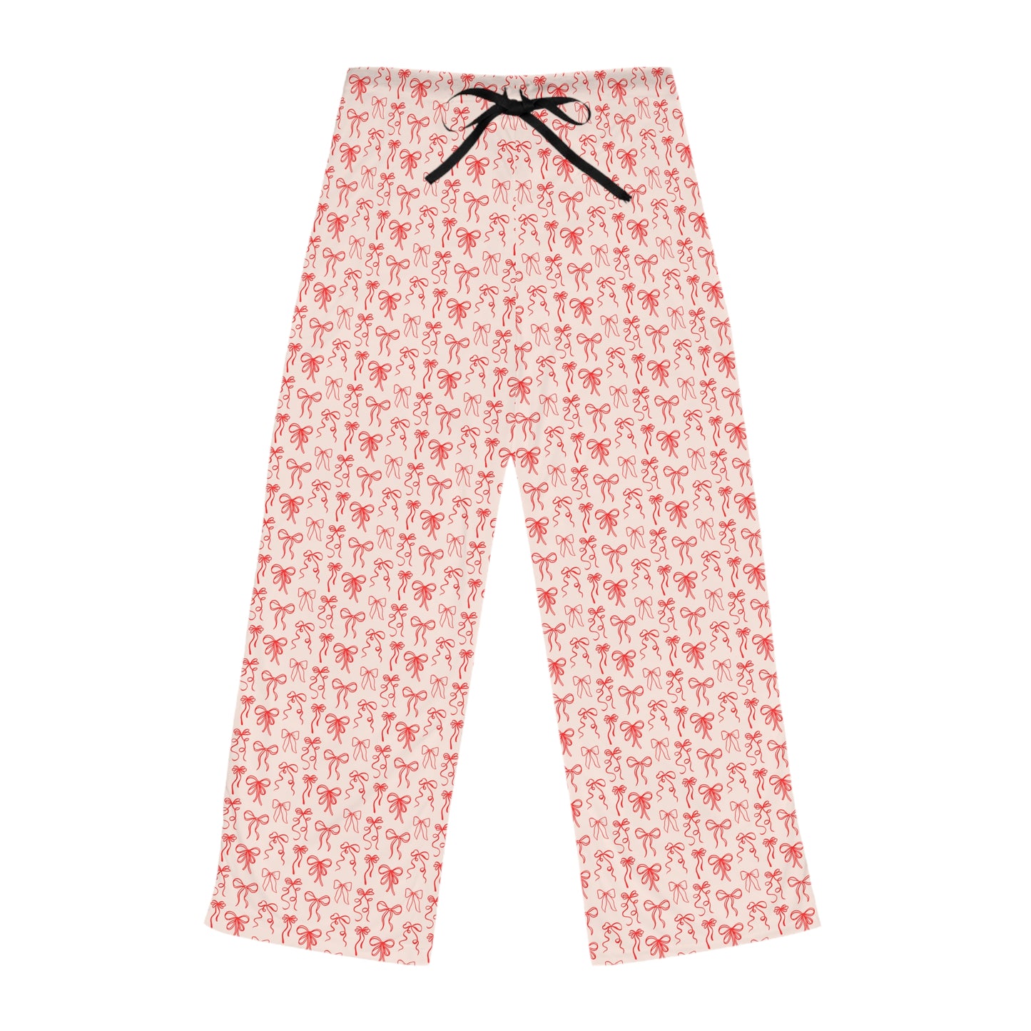 Pink and Red Coquette Bow Patterned Women's Pajama Pants