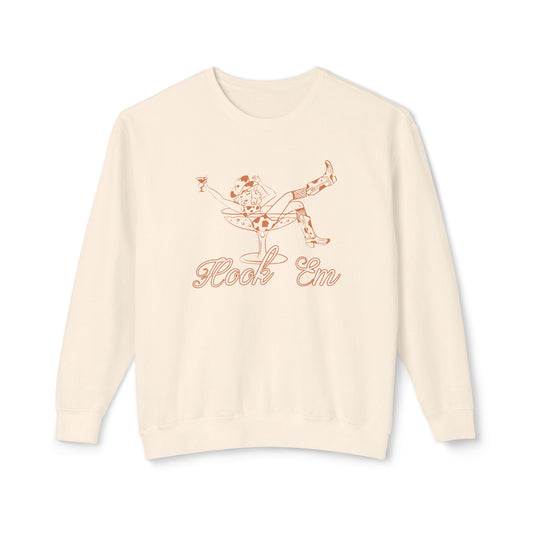 Cowgirl Crewneck Sweatshirt - Hook Em Cocktail Design