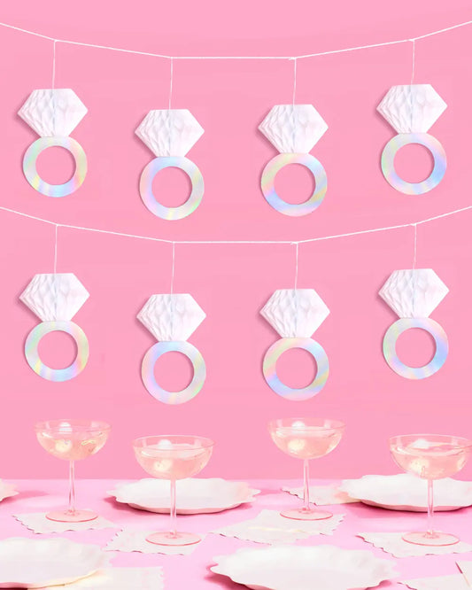 5 Karat Banner - 3D paper banner xo, Fetti