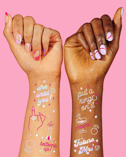 5 Karat Tats - 46 foil temporary tattoos xo, Fetti