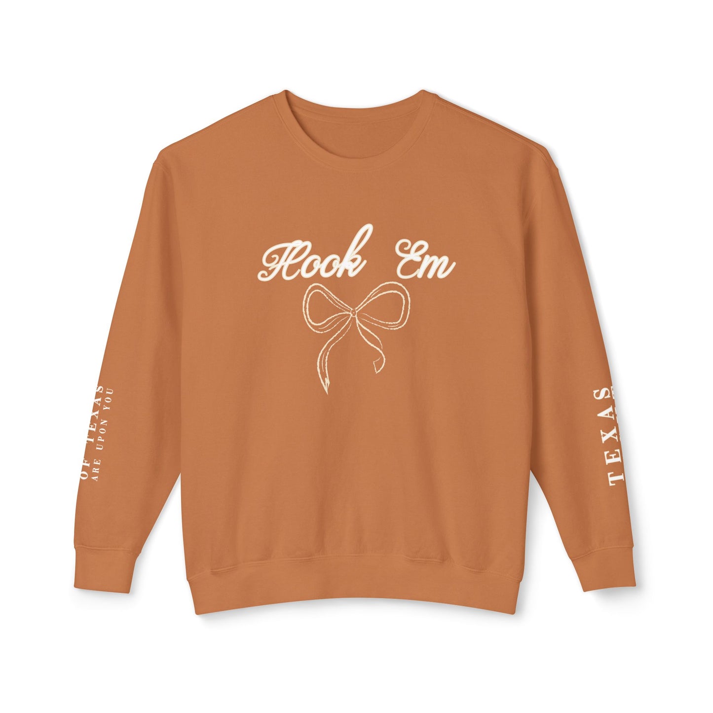 Texas Longhorn Football Coquette Bow Crewneck Sweatshirt