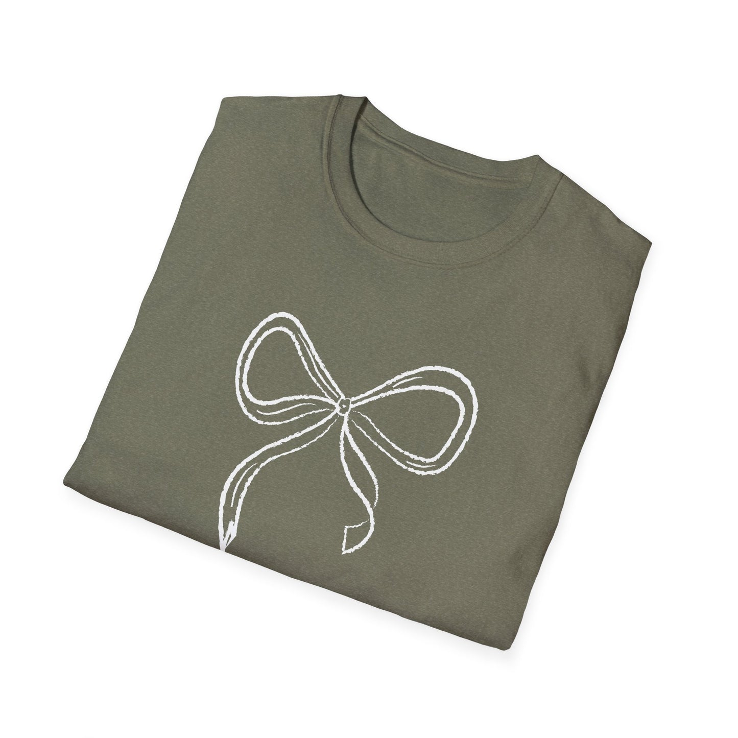 Coquette Bow Softstyle T-Shirt for Valentines and Brides