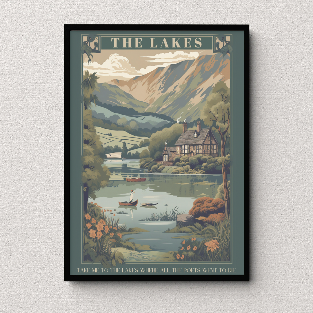 The Lakes Framed Poster, 12x16, 18x24 Longpond Sessions