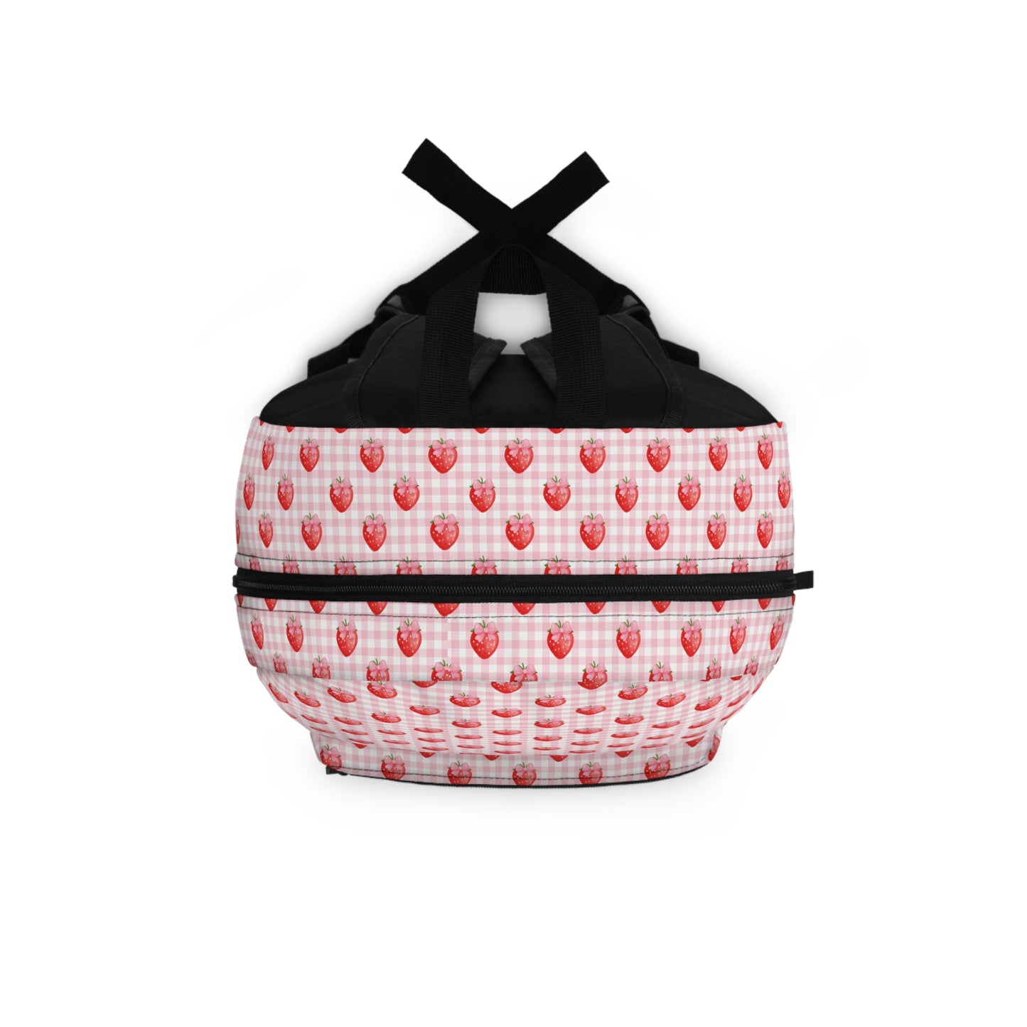 Berry Sweet Strawberry Gingham Personalizable Backpack