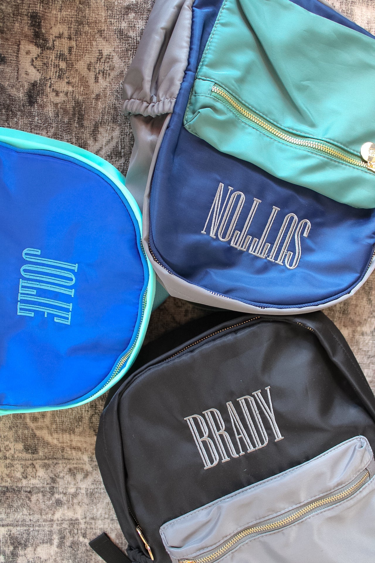 Blue + Teal Colorblock Backpack