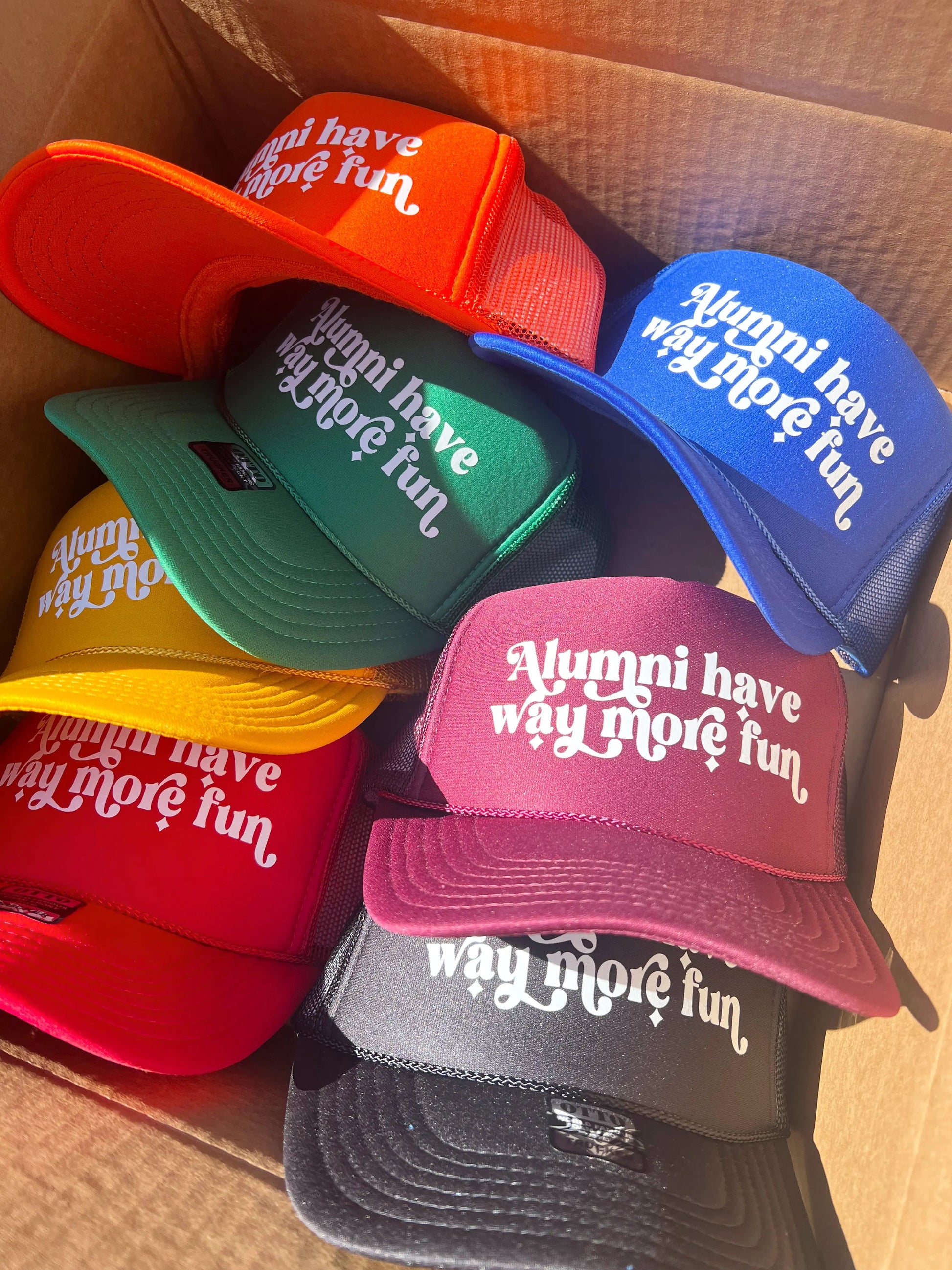 Alumni Have Way More Fun Trucker Hat KenzKustomz