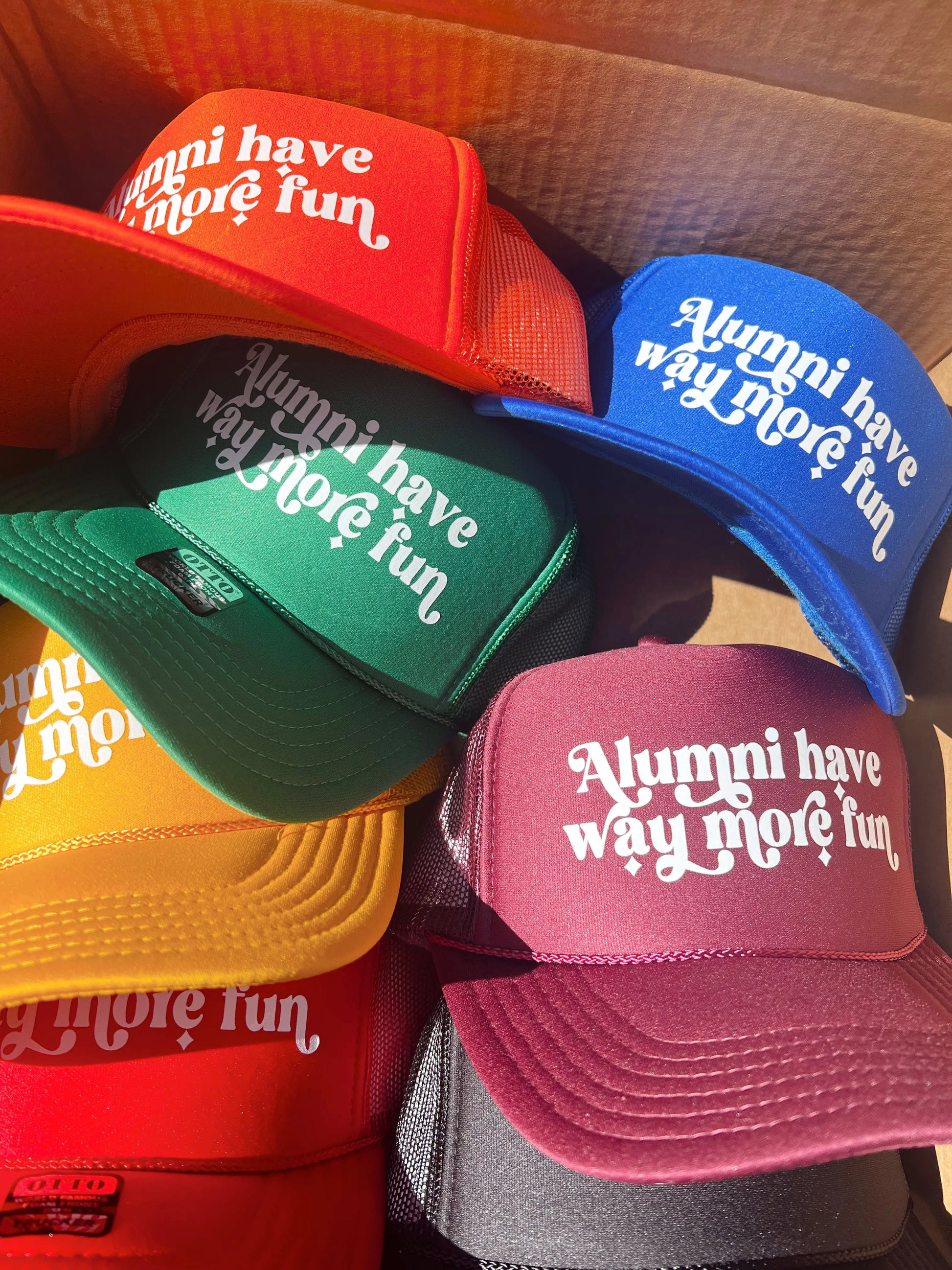 Alumni Have Way More Fun Trucker Hat KenzKustomz