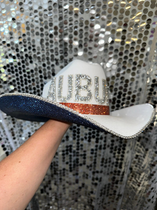 Auburn University Hat Rhinestone Cowgirl