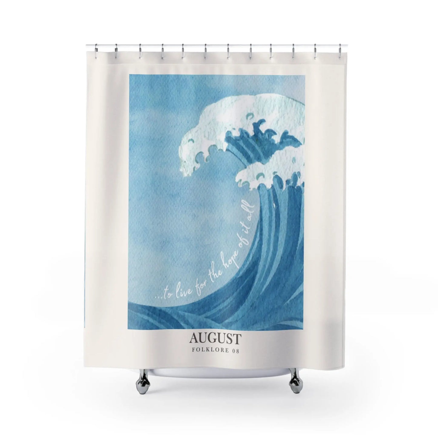 August Folklore Era Shower Curtain Printify