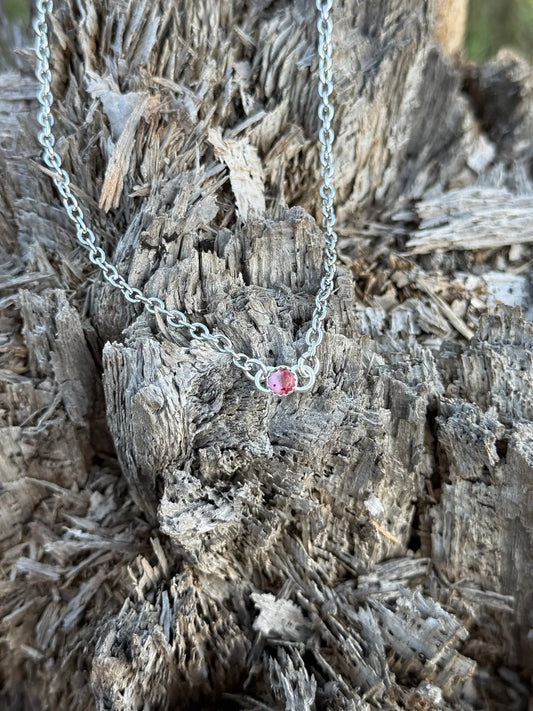 Authentic Pink Dahlia Stone Necklace Wild Junkie