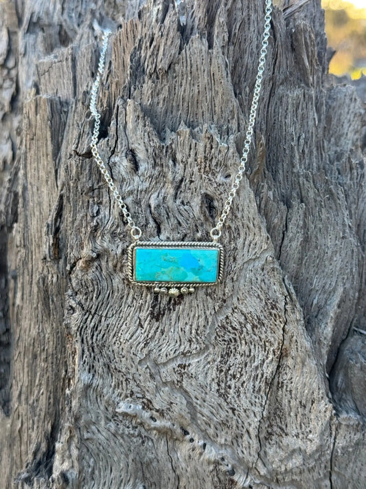 Authentic Western Turquoise Bar Necklace Wild Junkie