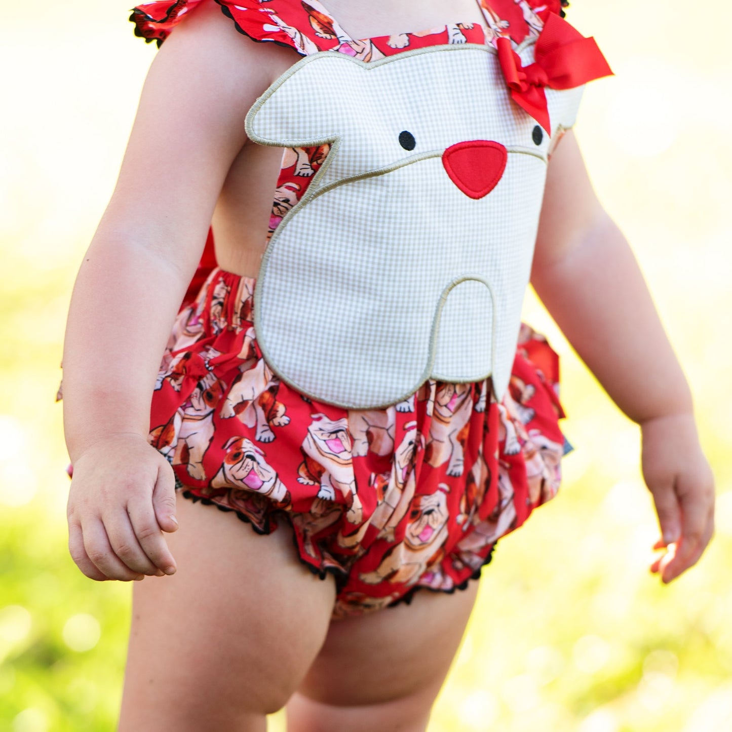 Baby Bulldog Gameday Bubble Dress for Baby and Toddler