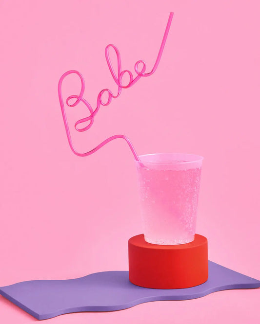 Babe to Be Set - 8 XL Babe straws xo, Fetti