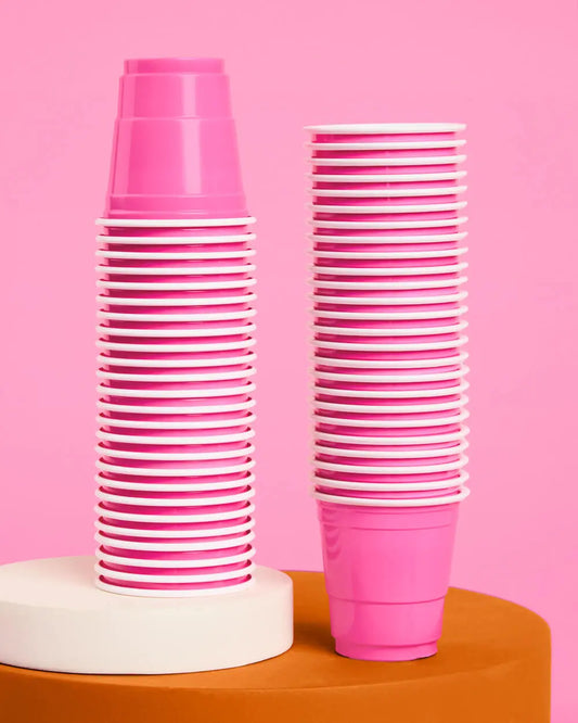 Baby Pink Shot Glasses - 50 plastic shot glasses xo, Fetti