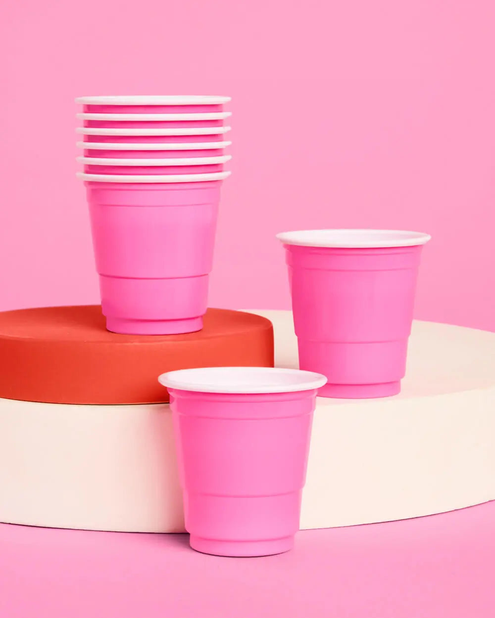 Baby Pink Shot Glasses - 50 plastic shot glasses xo, Fetti