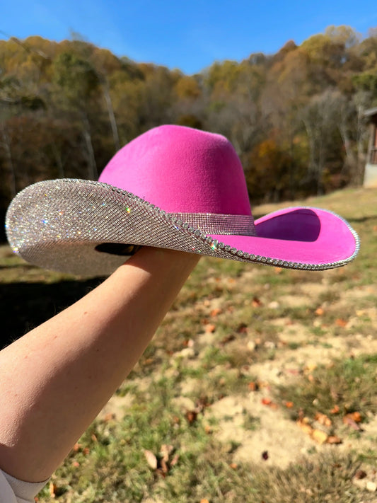 Barbie Pink Hat & Crystal Rhinestones Rhinestone Cowgirl
