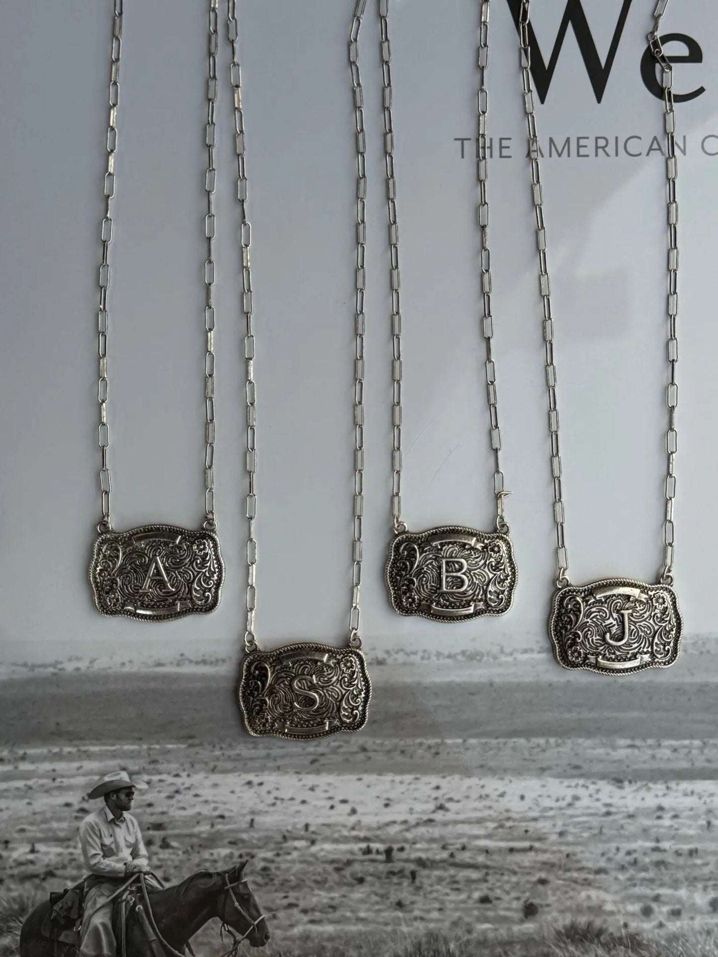 Belt Buckle Initial Necklace Wild Junkie