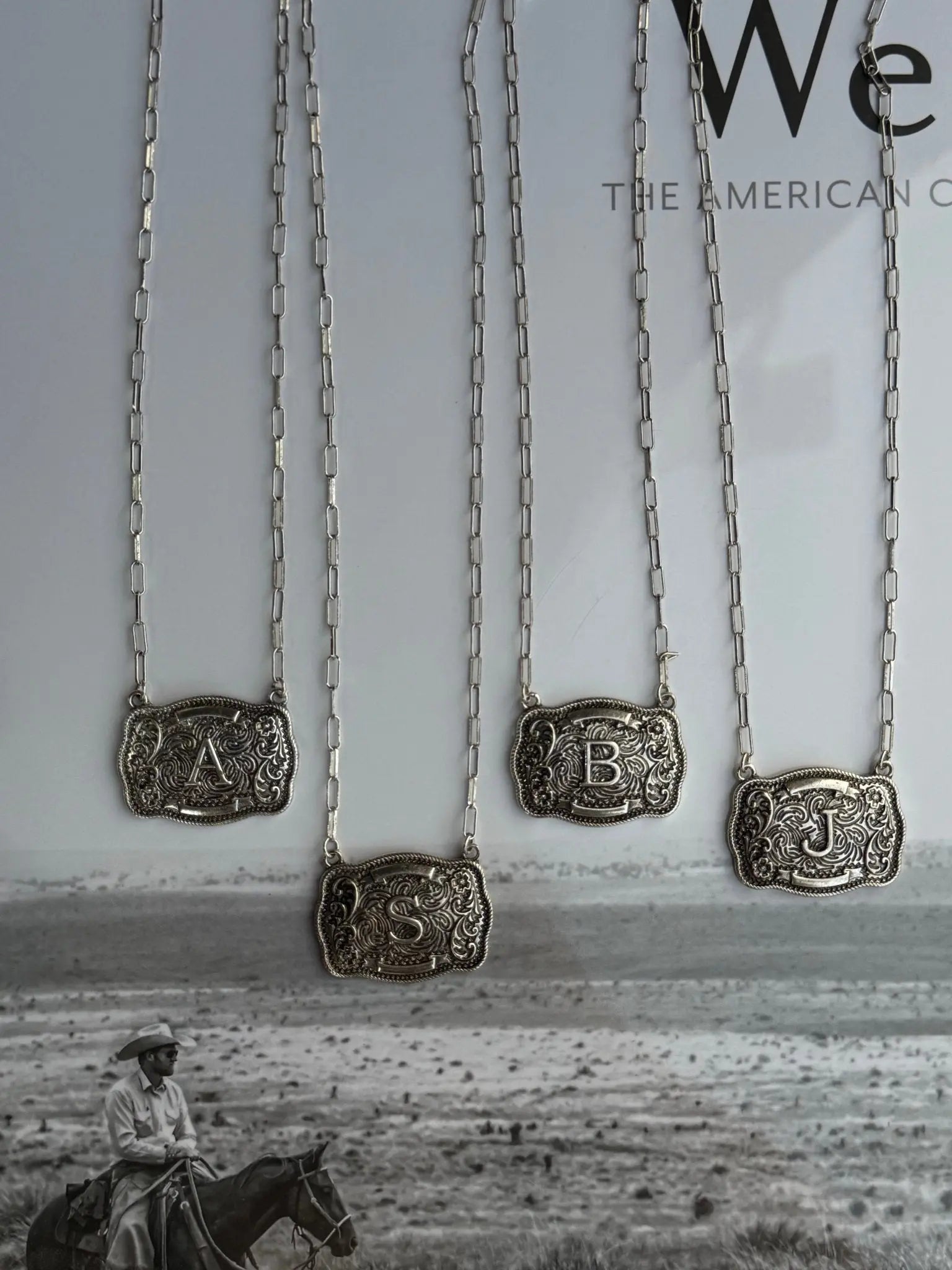 Belt Buckle Initial Necklace Wild Junkie