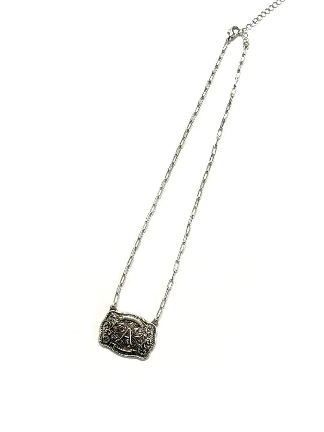 Belt Buckle Initial Necklace Wild Junkie