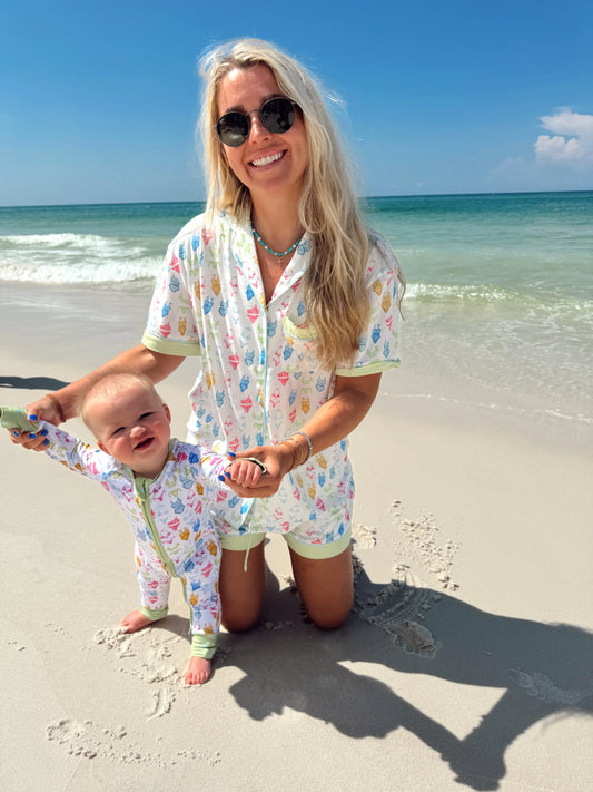 Bikinis - Short Sleeve Pajama Set KenzKustomz