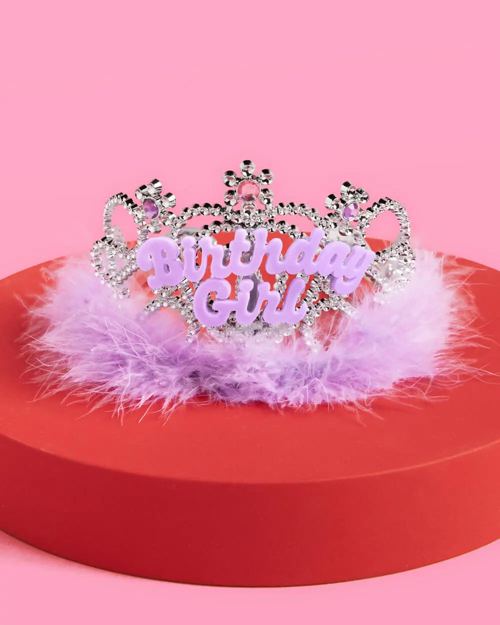 Birthday Girl Tiara - acrylic, sparkles + fur xo, Fetti