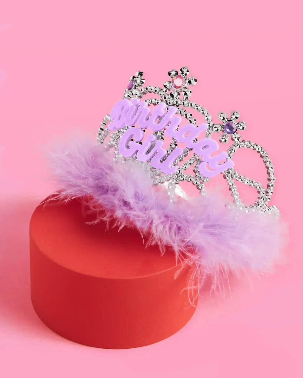 Birthday Girl Tiara - acrylic, sparkles + fur xo, Fetti