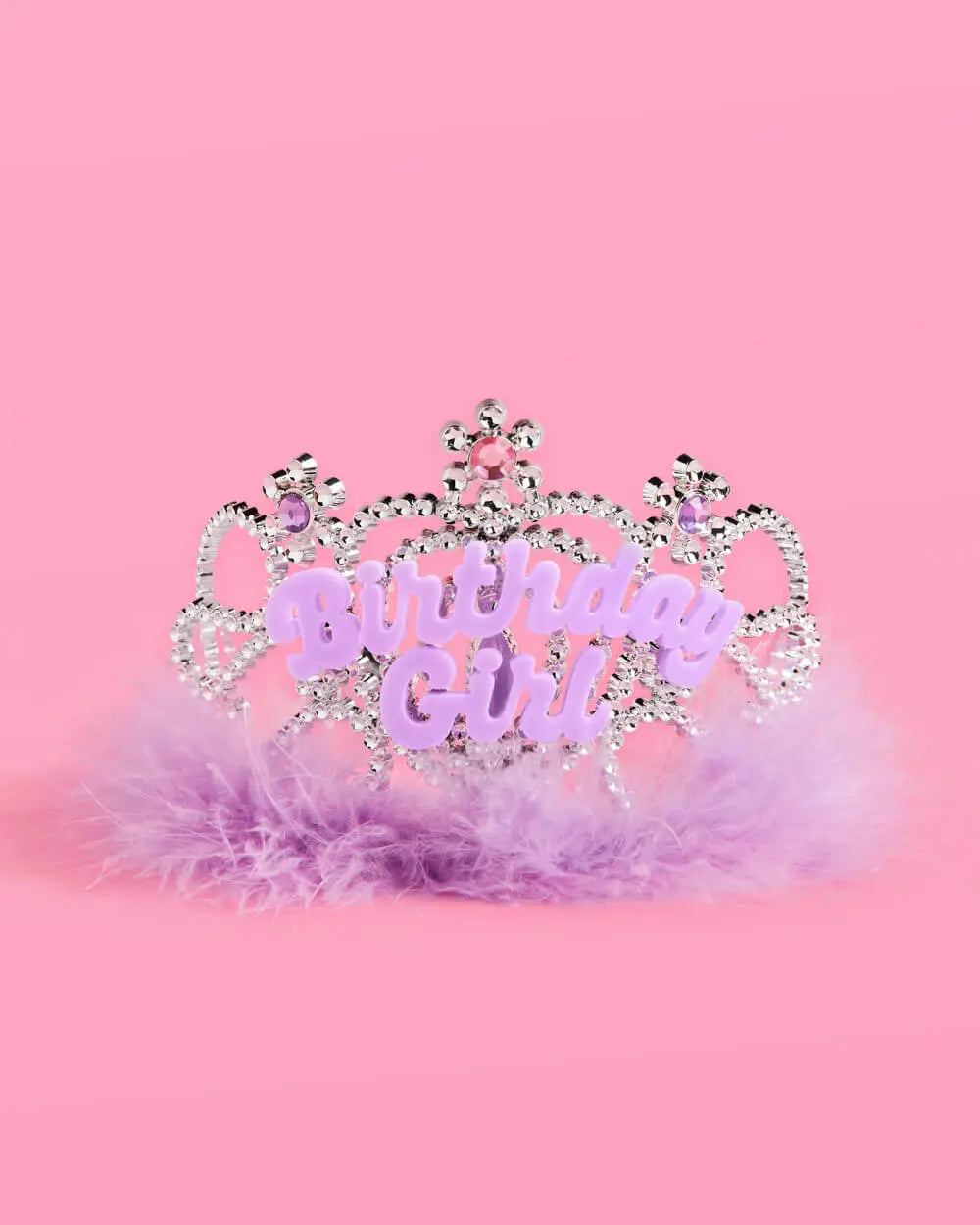 Birthday Girl Tiara - acrylic, sparkles + fur xo, Fetti