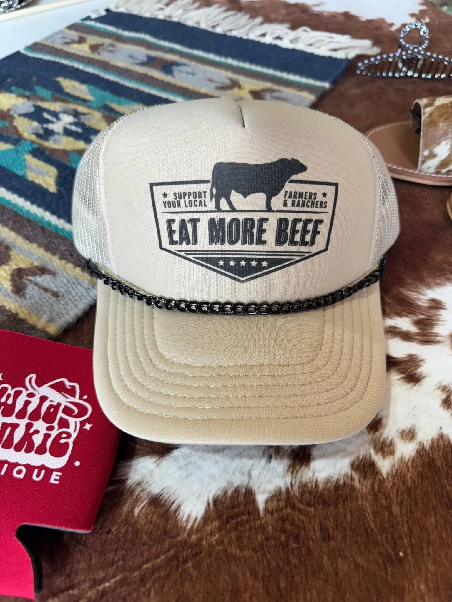 Black Links Trucker Hat Chain Wild Junkie