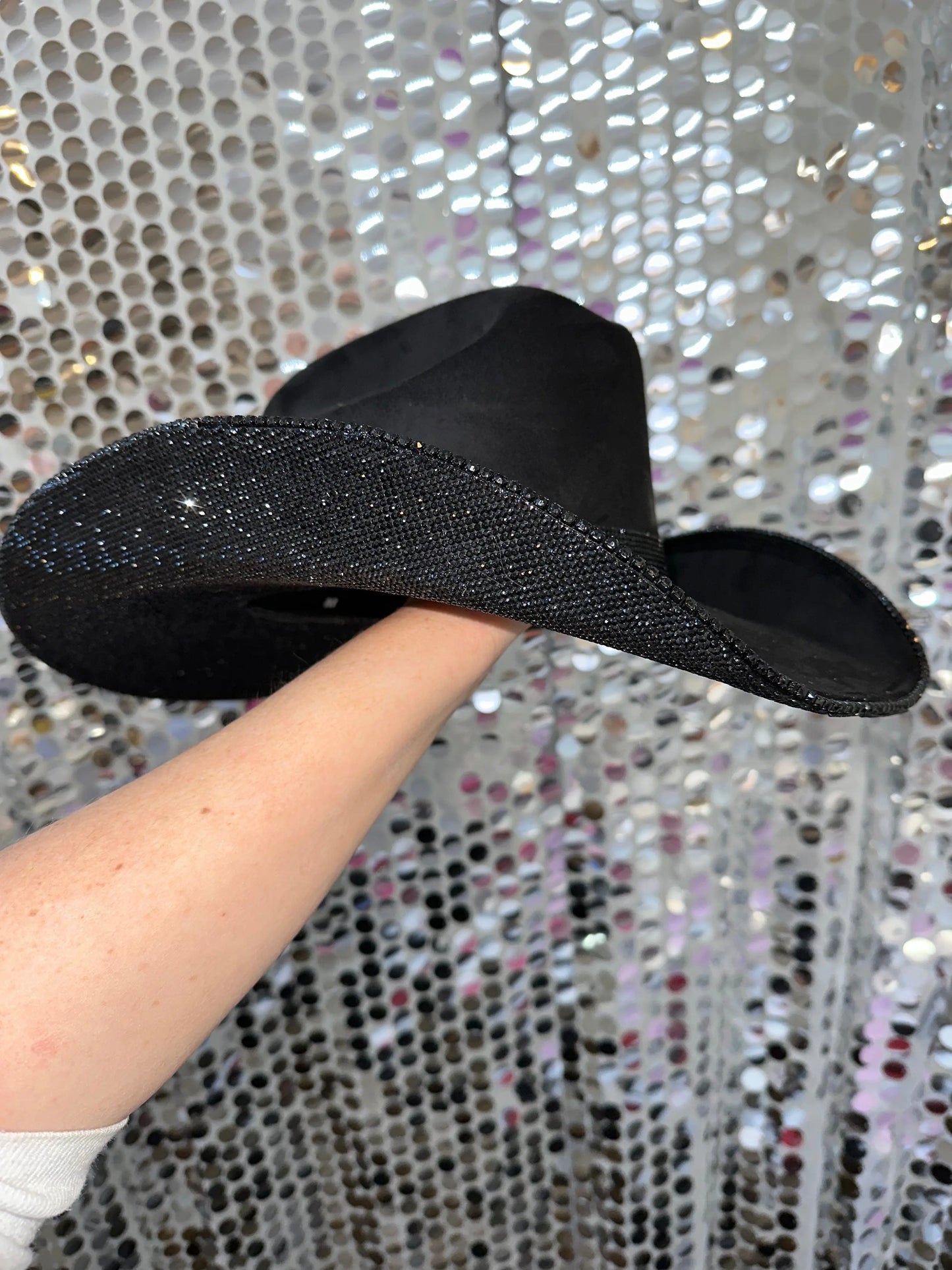 Black Suede & Black Rhinestones Rhinestone Cowgirl