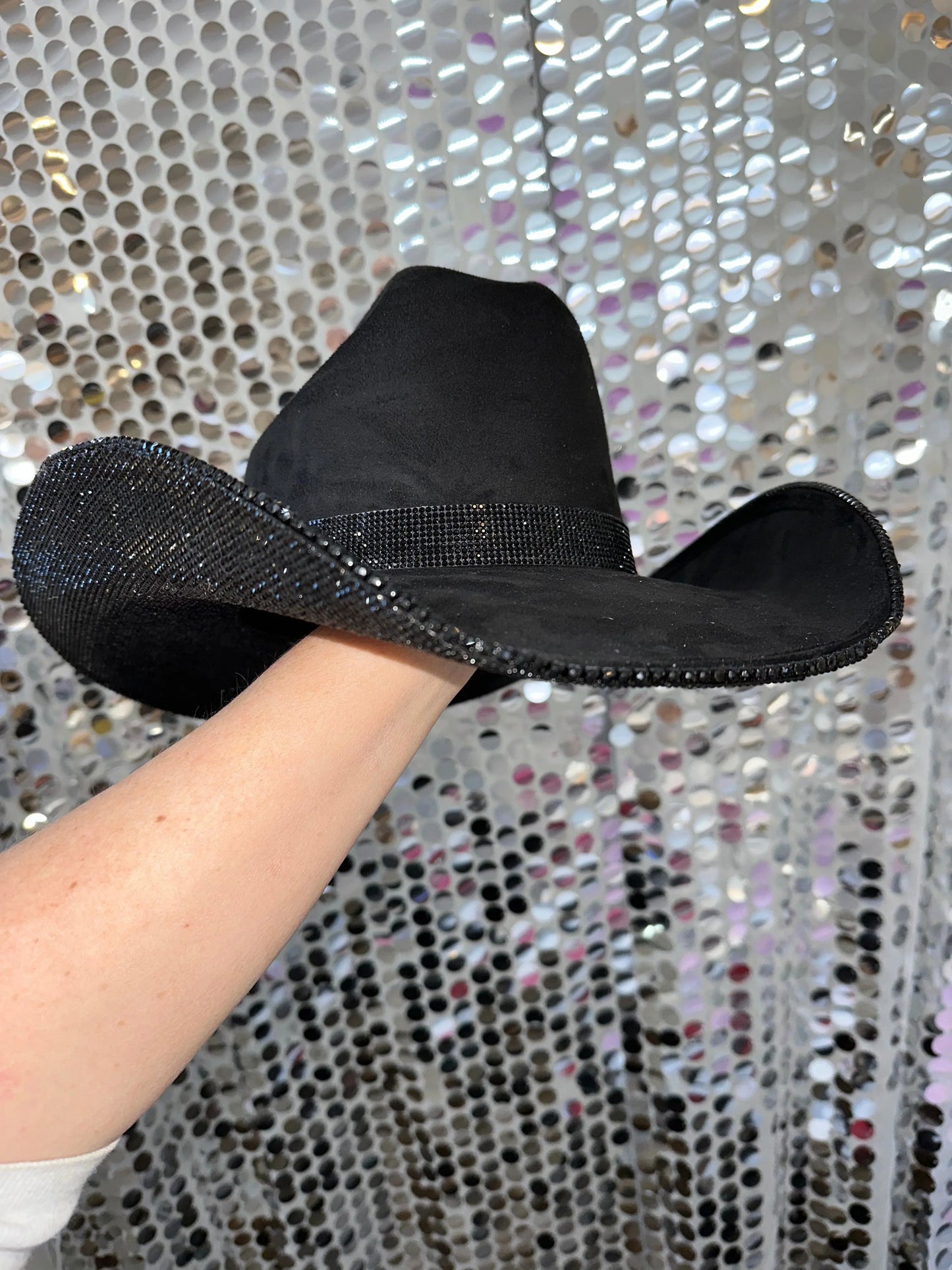 Black Suede & Black Rhinestones Rhinestone Cowgirl