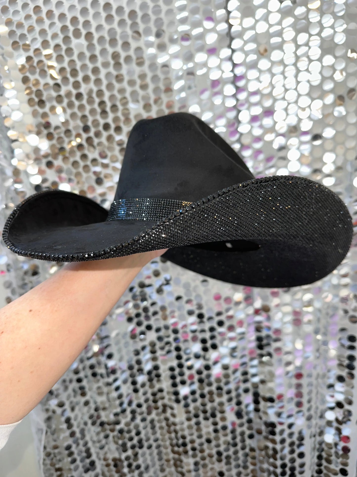 Black Suede & Black Rhinestones Rhinestone Cowgirl
