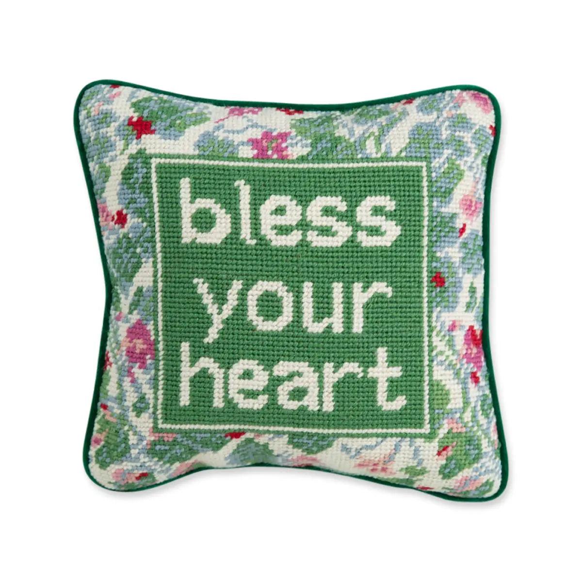 Bless Your Heart Needlepoint Pillow Furbish Studio